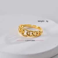 Vintage Style Geometric Copper Plating Open Rings main image 5