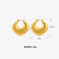 1 Pair Lady Water Droplets Plating Inlay Stainless Steel 18K Gold Plated Ear Studs sku image 3