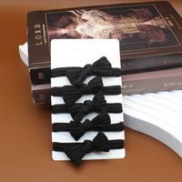 Einfacher Stil Einfarbig Bogenknoten Tuch Schleife Haargummi sku image 6