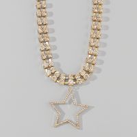 Modern Style Simple Style Pentagram Claw Chain Inlay Rhinestones Women's Pendant Necklace main image 3
