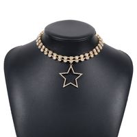 Modern Style Simple Style Pentagram Claw Chain Inlay Rhinestones Women's Pendant Necklace main image 2
