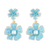 1 Pair Modern Style Sweet Simple Style Flower Alloy Drop Earrings sku image 1