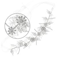 Retro Shiny Flower Crystal Inlay Crystal Rhinestones Hair Band main image 2
