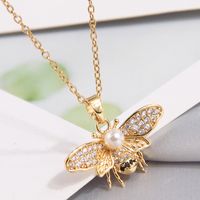 Sweet Butterfly Copper Zircon Pendant Necklace In Bulk sku image 1