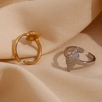 Basic Simple Style Classic Style Conch Stainless Steel Plating 18k Gold Plated Open Rings main image 3