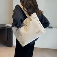 Women's Autumn&winter Canvas Solid Color Basic Sewing Thread Square Zipper Shoulder Bag Messenger Bag sku image 3