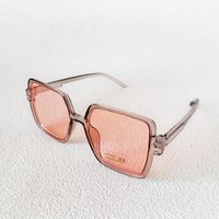 Casual Sweet Cool Style Solid Color Pc Resin Square Full Frame Glasses main image 6