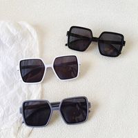 Casual Sweet Cool Style Solid Color Pc Resin Square Full Frame Glasses main image 5