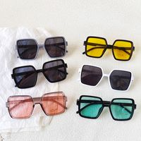 Casual Sweet Cool Style Solid Color Pc Resin Square Full Frame Glasses main image 1