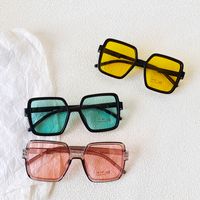 Casual Sweet Cool Style Solid Color Pc Resin Square Full Frame Glasses main image 4
