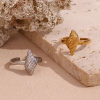 Basic Simple Style Classic Style Conch Stainless Steel Plating 18k Gold Plated Open Rings main image 4