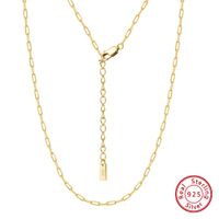 Einfacher Stil Geometrisch Sterling Silber Überzug 14 Karat Vergoldet Halskette sku image 1