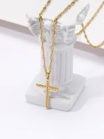 304 Stainless Steel 14K Gold Plated Simple Style Plating Solid Color main image 4