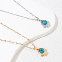 Stainless Steel 18K Gold Plated Hip-Hop Inlay Palm Zircon Pendant Necklace main image 1