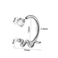 Lady Insect Stainless Steel Plating Inlay Zircon Lip Stud Ear Studs sku image 1