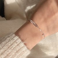 Simple Style Geometric Solid Color Sterling Silver Plating Inlay Zircon Bracelets main image 3