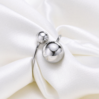 Simple Style Ball Stainless Steel Open Rings main image 7