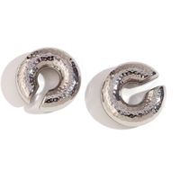 1 Pair Vintage Style C Shape Plating Stainless Steel 14k Gold Plated Ear Cuffs main image 5
