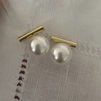 Wholesale Jewelry Elegant Geometric Imitation Pearl Plating Ear Studs main image 4