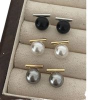 Wholesale Jewelry Elegant Geometric Imitation Pearl Plating Ear Studs main image 3