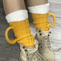 Unisex Casual Color Block Polyester Jacquard Crew Socks A Pair main image 1