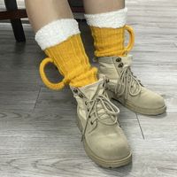 Unisex Casual Color Block Polyester Jacquard Crew Socks A Pair main image 2