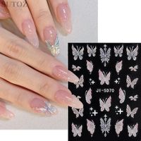 Sweet Butterfly Plastic Nail Decoration Accessories 1 Piece main image 1
