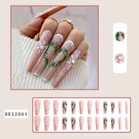 Retro Sweet Starry Sky Plaid Plastic Nail Patches 1 Set sku image 4