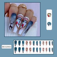 Retro Süss Sternenklarer Himmel Plaid Kunststoff Nagelaufkleber 1 Satz sku image 5