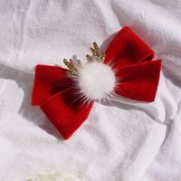 Classic Style Bow Knot Cloth Patchwork Hair Clip sku image 4