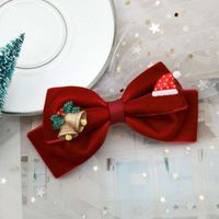 Classic Style Bow Knot Cloth Patchwork Hair Clip sku image 2