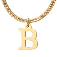Wholesale Simple Style Letter Stainless Steel Titanium Steel Plating Gold Plated Pendant Necklace sku image 7