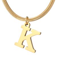 Wholesale Simple Style Letter Stainless Steel Titanium Steel Plating Gold Plated Pendant Necklace sku image 9