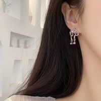 1 Pair IG Style Bow Knot Pleated Alloy Artificial Rhinestones Ear Cuffs Ear Studs main image 4