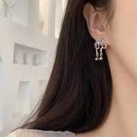 1 Paire Style IG Noeud D'Arc Plissé Alliage Strass Artificiels Clips D'oreille Boucles D'Oreilles sku image 2