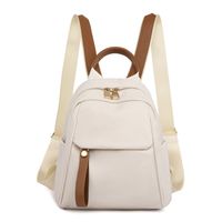 Solid Color Casual Travel Women's Backpack sku image 2