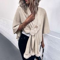 Women's Casual Simple Style Solid Color Polyester Shawl main image 3