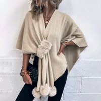 Women's Casual Simple Style Solid Color Polyester Shawl main image 1