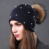 Women's Sweet Simple Style Solid Color Pom Poms Eaveless Beanie Hat sku image 3