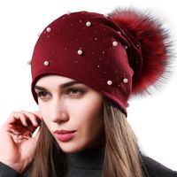 Women's Sweet Simple Style Solid Color Pom Poms Eaveless Beanie Hat main image 4