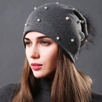 Women's Sweet Simple Style Solid Color Pom Poms Eaveless Beanie Hat sku image 8