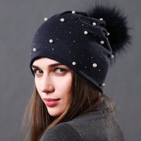 Women's Sweet Simple Style Solid Color Pom Poms Eaveless Beanie Hat sku image 7
