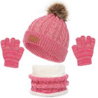 Children Unisex Cute Solid Color Wool Cap main image 3