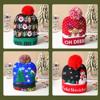 Unisex Cute Snowman Elk Eaveless Wool Cap main image 1