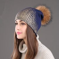 Women's Original Design Solid Color Pom Poms Eaveless Wool Cap sku image 4