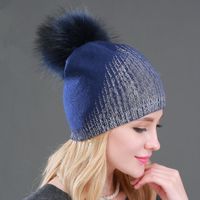 Women's Original Design Solid Color Pom Poms Eaveless Wool Cap main image 6