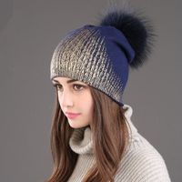 Women's Original Design Solid Color Pom Poms Eaveless Wool Cap sku image 10