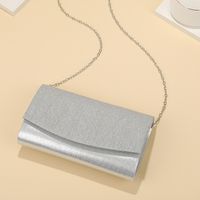 Silver Pu Leather Solid Color Square Evening Bags main image 2