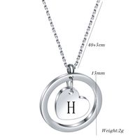 Simple Style Letter Stainless Steel Titanium Steel Plating Pendant Necklace main image 5