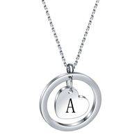 Simple Style Letter Stainless Steel Titanium Steel Plating Pendant Necklace main image 3